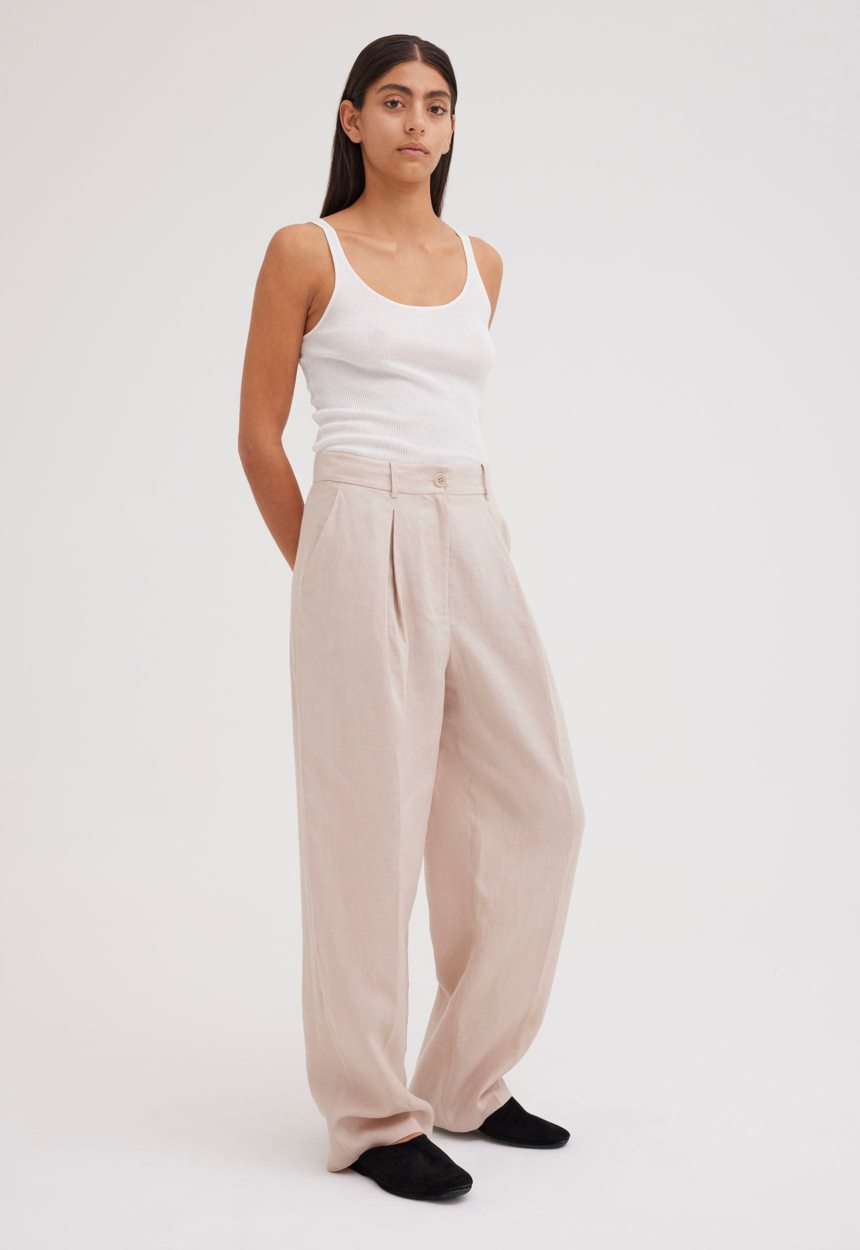 Jac + Jack Duomo Linen Pant - Stone Neutral